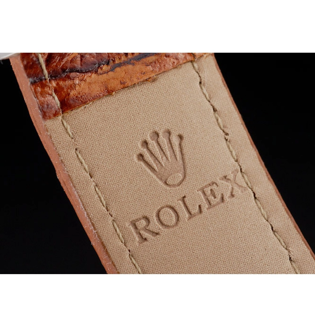 AAA Replica Watches Strap Leather Steel Stainless Case Rolex Tachymeter Brown White Dial Lady Daytona 0624